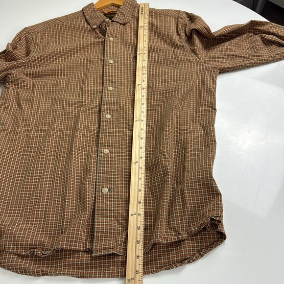 Timberland Brown Casual Flannel Button Down Shirt Size Medium - Picture 5 of 7